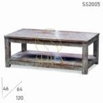 Distress Solid Wood Fine Finish Coffee Center Table Finish