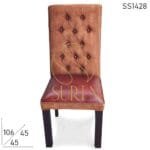 Duel Shade Canvas Leather Fine Dine Restaurant Chair