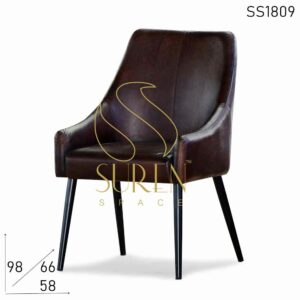 Fine Dine Restaurant Leather Modern Design Chair
