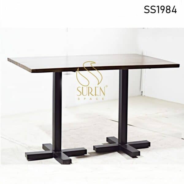 Folding Industrial Metal Base Solid Wood Restaurant Table Folding Industrial Metal Base Solid Wood Restaurant Table 1
