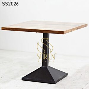 Heavy Base Natural Finish Cafe Bistro Table