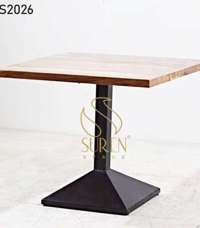 Heavy Base Natural Finish Cafe Bistro Table