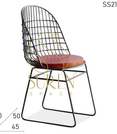 Heavy Duty Metal Wood Outdoor Indoor Bistro Chair