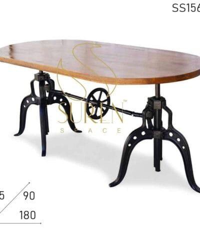 Height Adjustable Dual Leg Casting Unique Table