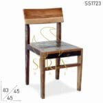 Indian Recycled Old Wood Restaurant Chair