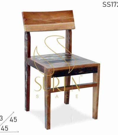 Indian Recycled Old Wood Restaurant Chair