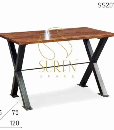 Industrial Cross Leg Folding Restaurant Dining Table
