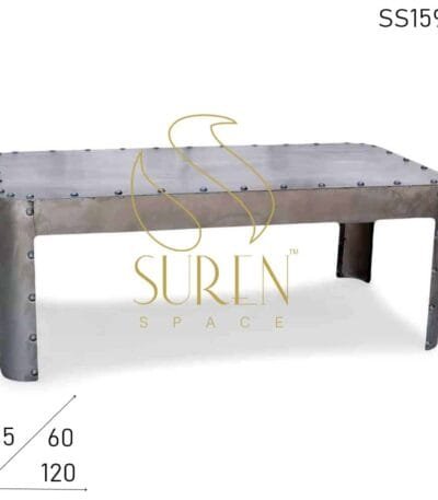 Industrial Finish Metal Outdoor Center Table