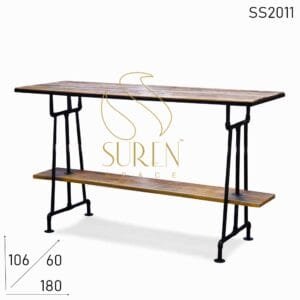 Industrial Pipe Design Long Bar Pub Table Furniture