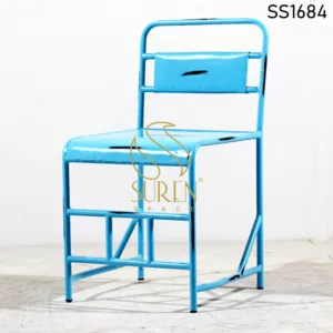 Jodhpur Blue Distress Metal Semi Outdoor Chair