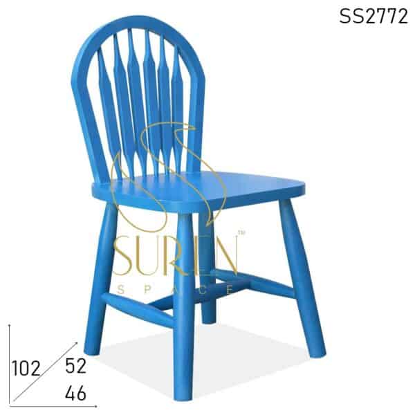 Jodhpur Blue Solid Wood Designer Chair