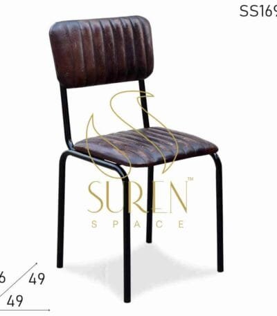 Leather Metal Restaurant Designer Chair