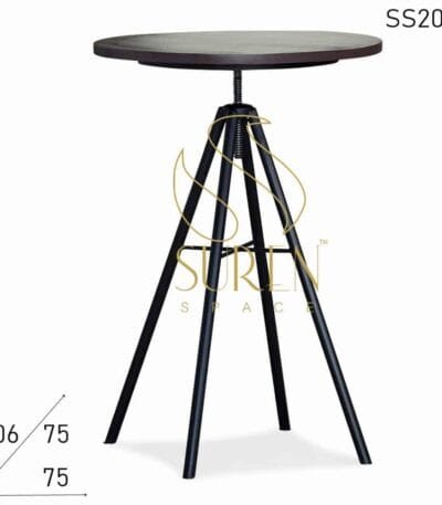 Light Weight Height Adjustable Round Bar Table