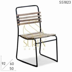 Metal Pipe Design Square Shape Cafe Bistro Semi Outdoor Chair - Furniture  Manufacturer