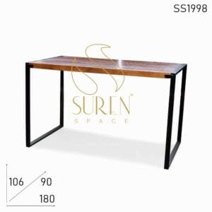 Metal Base Folding Simple Industrial Bar Table