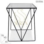 Metal Glass Minimalist Regular Industrial Table