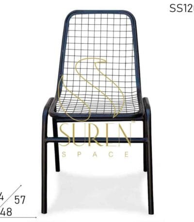 Metal Mesh Work Stackable Chair Design