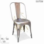 Metallic Finish Regular Iron Stackable Chair