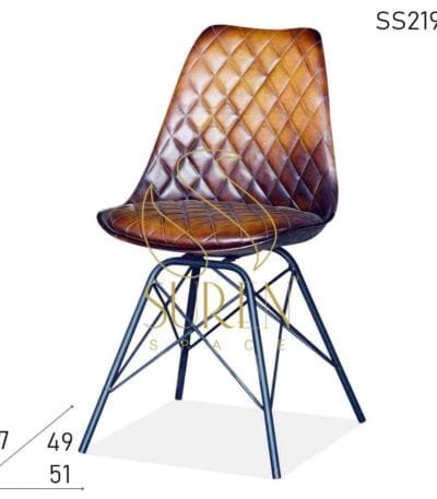 Modern Design Metal Leather Restaurant Chair