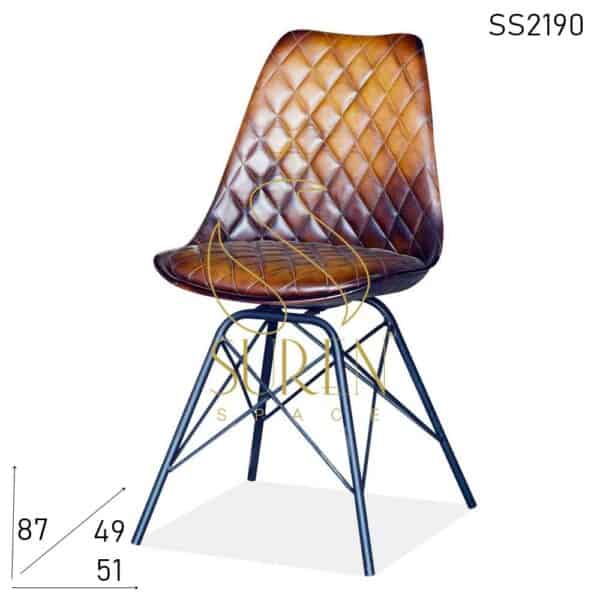 Modern Design Metal Leather Restaurant Chair