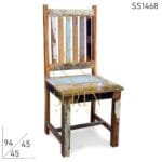Multicolored Recycled Old Wood Colorful Chair