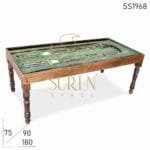 Old Door Design Carved Solid Wood Restaurant Dining Table