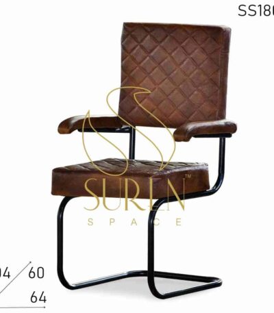 Old Office Design Leather Handrest Chair