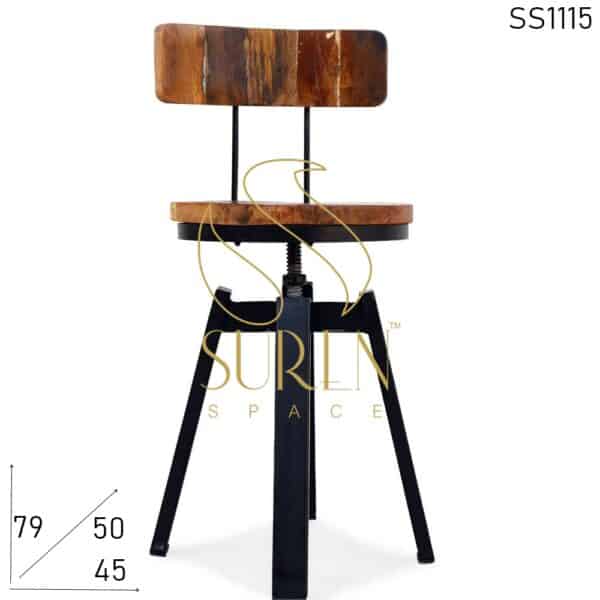 Old Reclaimed Wood Chic Style Cafe Bistro Chair