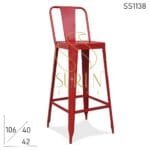 Plain Metal Modern Colorful Bar Pub Chair