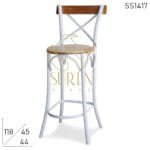 Recycled Back & Seat Metal Frame Solid Bar Pub Chair