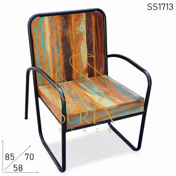 Recycled Distress Finish Outdoor Rest Chair