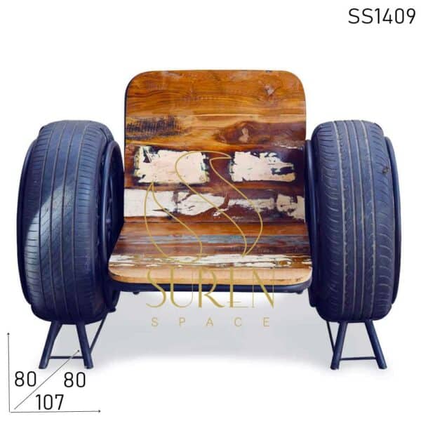 Recycled Motor Tyre Single Seater Sofa Chair