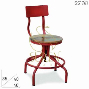 Red Distress Reclaimed Cafe Bistro Chair