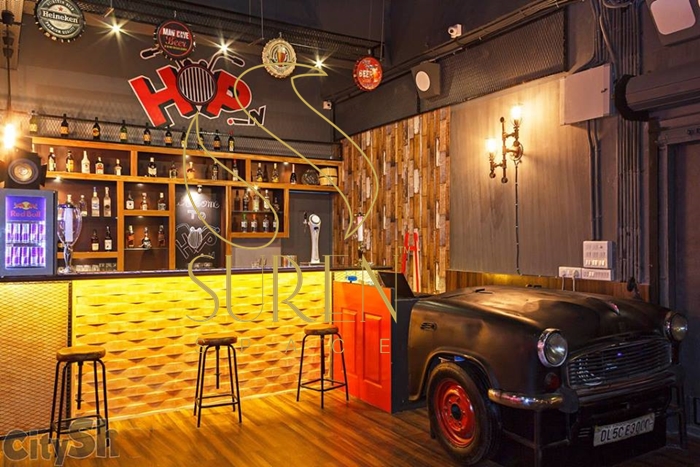 Hop In | Restaurant | Bar | Pune Retro Theme Restaurant Bar Furniture Design 3