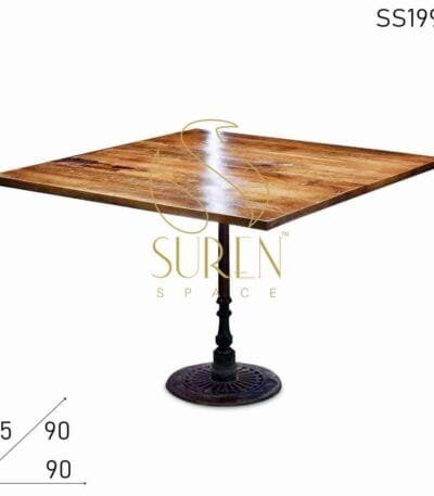 Round Base Cast Iron Folding Bistro Cafe Table