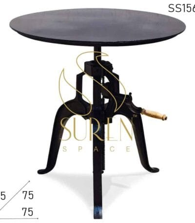 Round Metal Height Adjustable Casting Outdoor Bistro Table