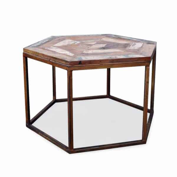 Rustic Metal Finish Reclaimed Wood Center Table Rustic Metal Finish Reclaimed Wood Center Table