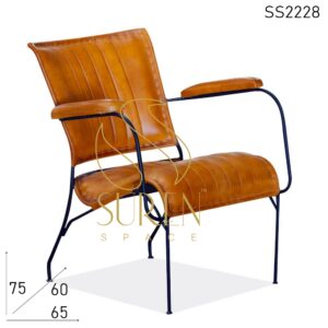 SS2228 Suren Space Leather iron Rest Chair