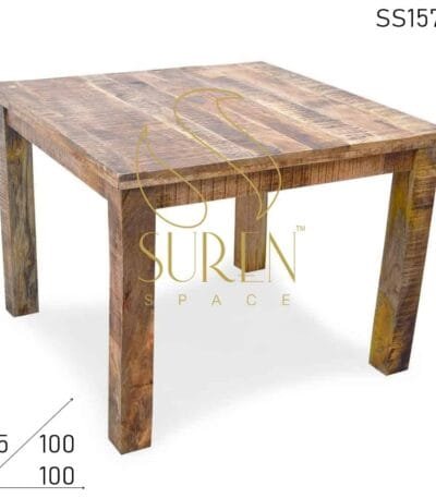 Solid Mango Wood Aara Finish Folding Dining Table