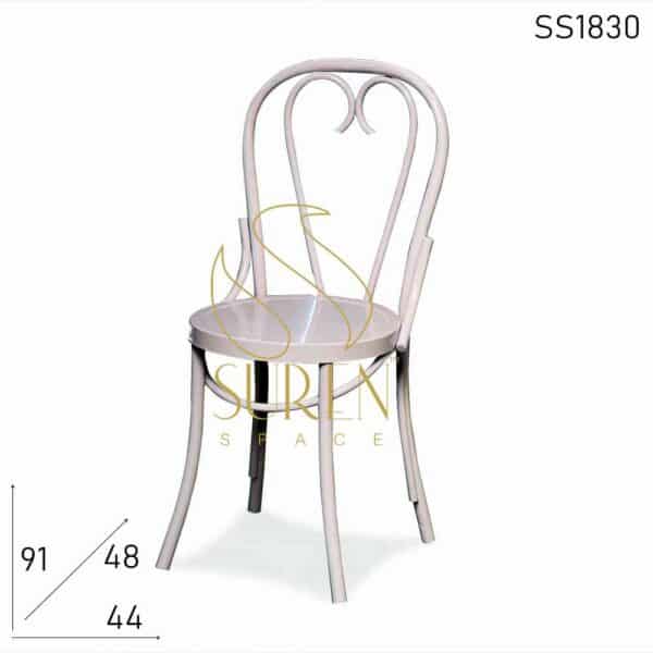 Solid Metal Cafe Bistro Outdoor Chair