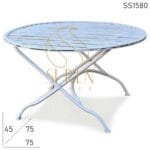 Solid Metal Folding Bistro Outdoor Coffee Table