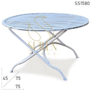 Solid Metal Folding Bistro Outdoor Coffee Table
