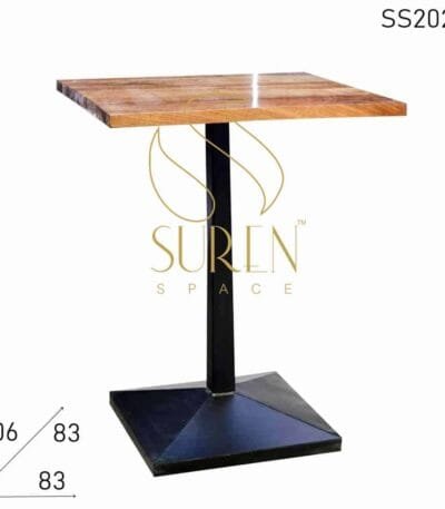 Solid Wood Acacia Wood Heavy Base Bar Pub Table