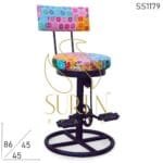 Traditional Fabric Industrial Cycle Part Funky Chair