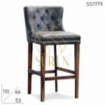 Tufted Leatherette Wooden Frame Urban Inspire Bar Chair (2)