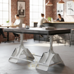 White Distress Unique Iron Restaurant Table