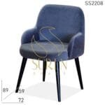 Velvet Metal Frame Classic Hotel Room Accent Chair