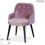 Velvet Tufted Arm Rest Restaurant Hotel Accent Chair