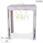 White Distress Metal Coffee Center Table