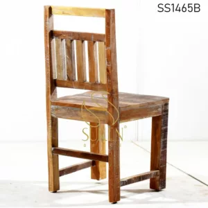 Suren Space: Your Trusted Cafe Custom Furniture Suppliers in India White Distress Reclaimed Wood Chair 2